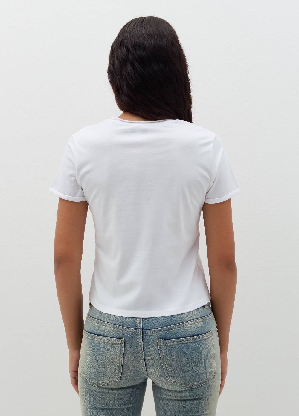 B. ANGEL T-shirt In Cotone Scollo Rotondo