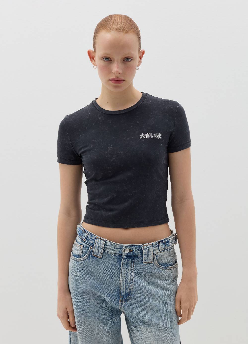 B. ANGEL T-shirt In Cotone Stretch Con Stampa