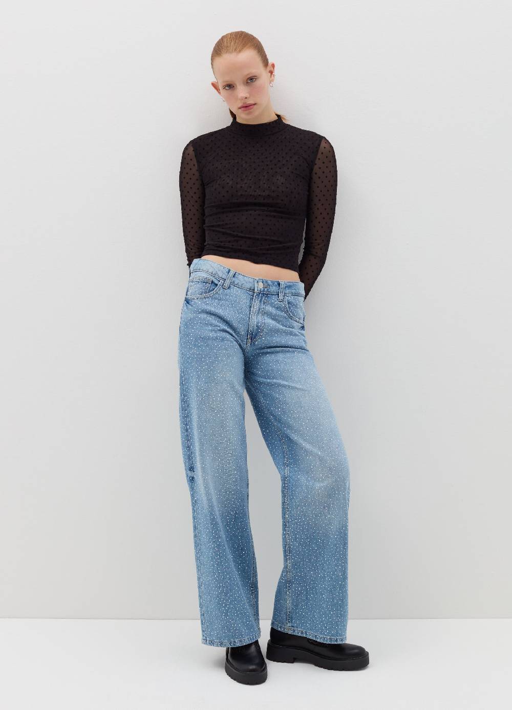 B. ANGEL T-shirt In Mesh A Pois