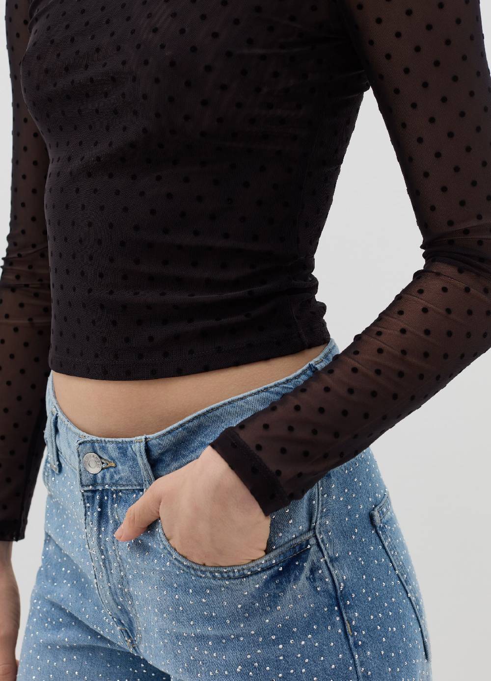 B. ANGEL T-shirt In Mesh A Pois