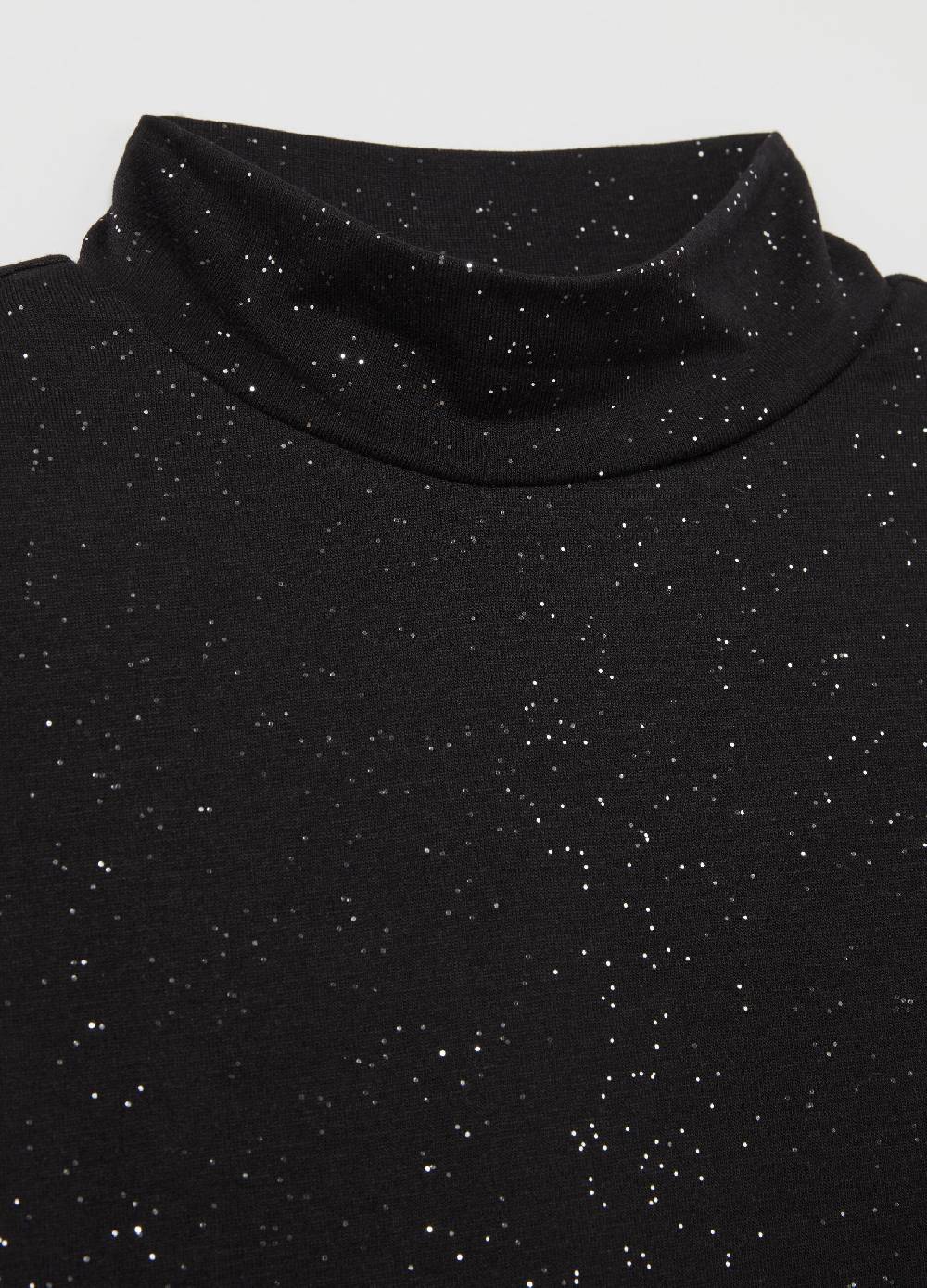 B. ANGEL T-shirt Mock Neck Con Maniche Lunghe