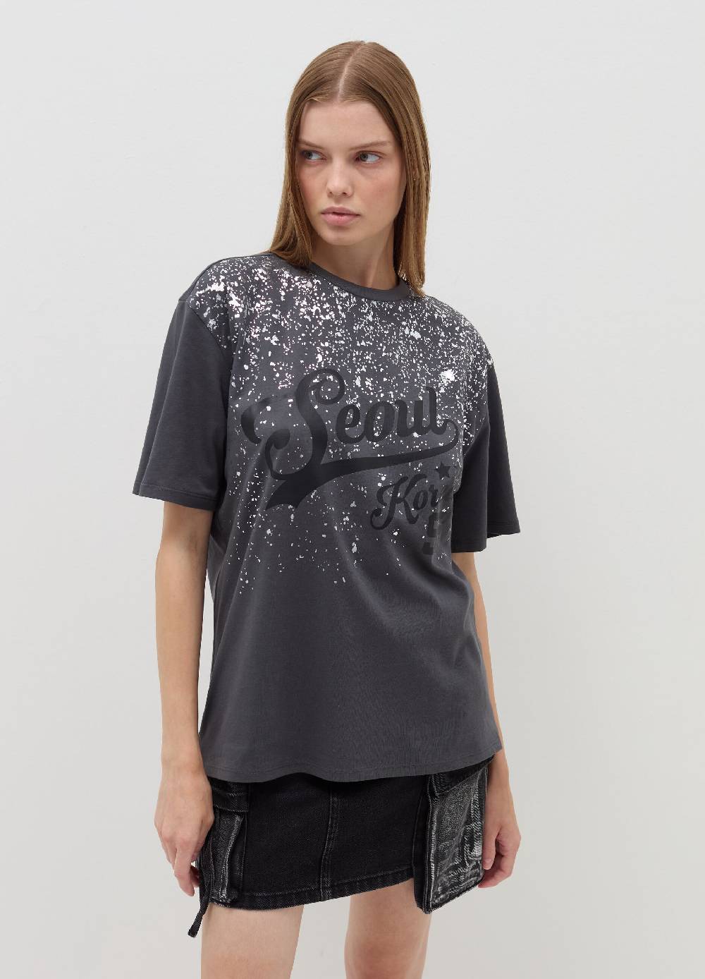 B. ANGEL T-shirt Relaxed Fit Con Stampa In Foil