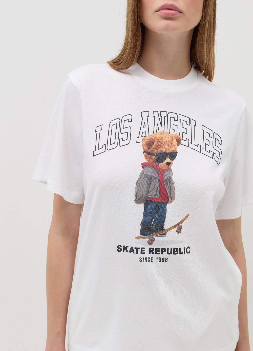 B. ANGEL T-shirt Relaxed Fit In Cotone