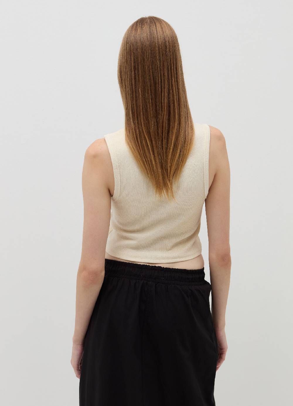 B. ANGEL Tank Top Crop A Costine Con Lurex