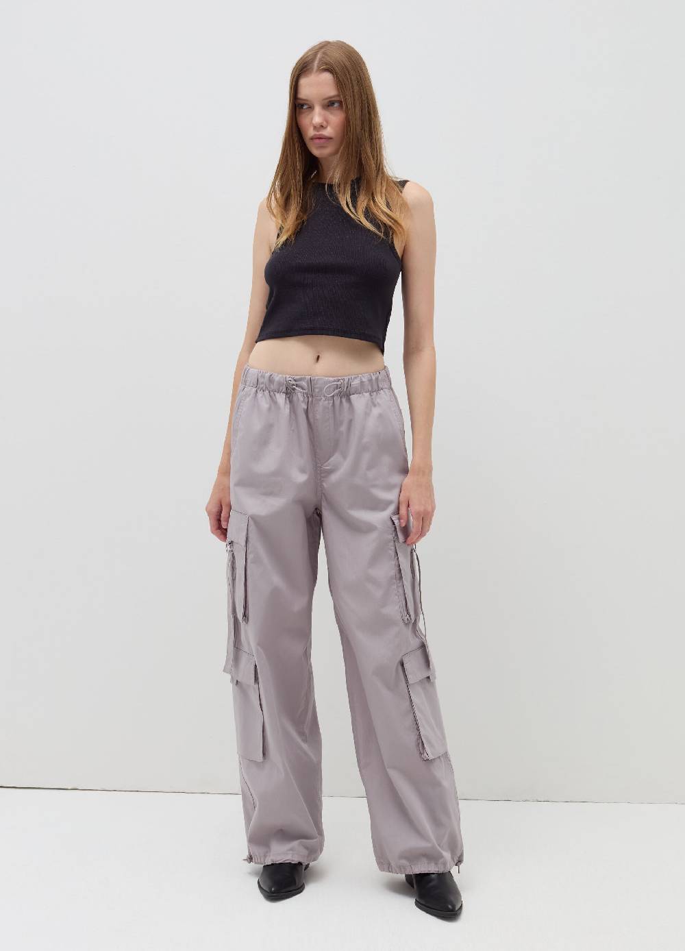 B. ANGEL Tank Top Crop A Costine Con Lurex