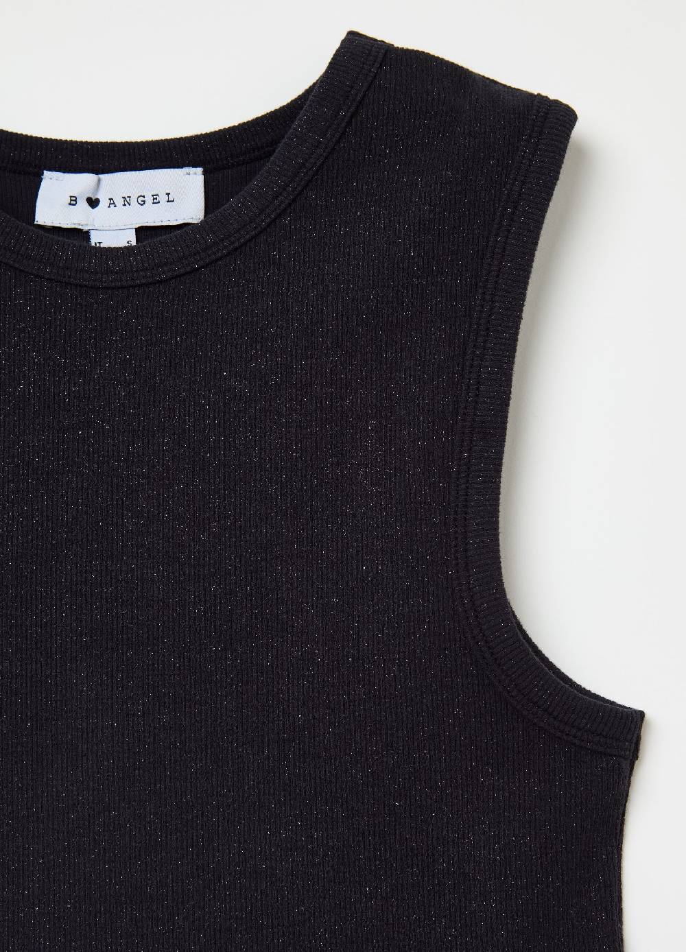 B. ANGEL Tank Top Crop A Costine Con Lurex