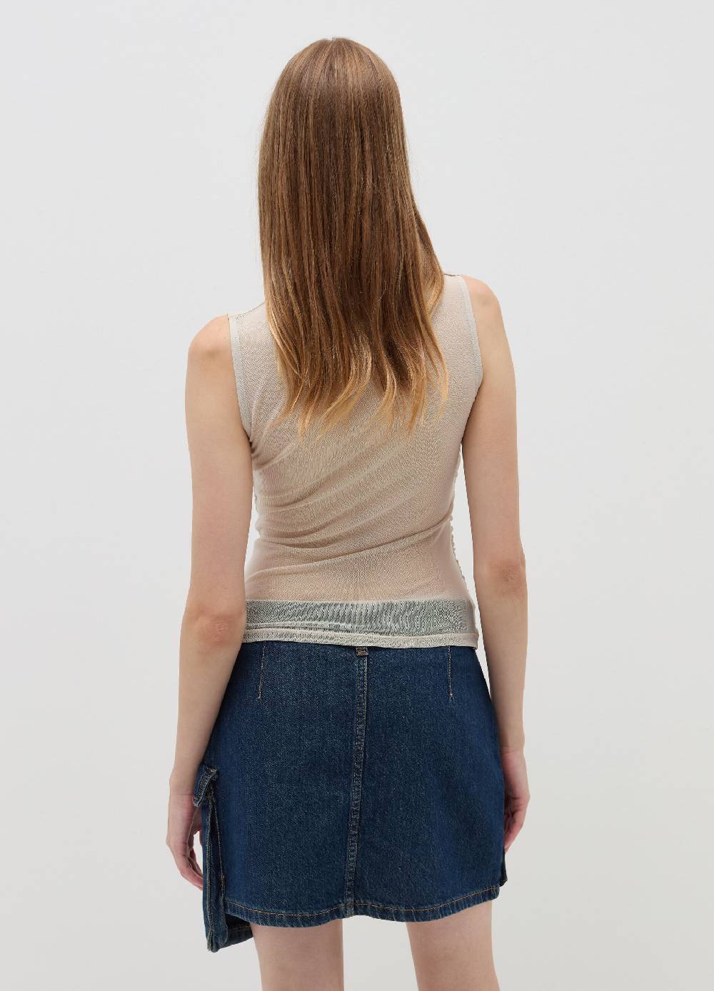 B. ANGEL Top In Mesh Con Arricciatura