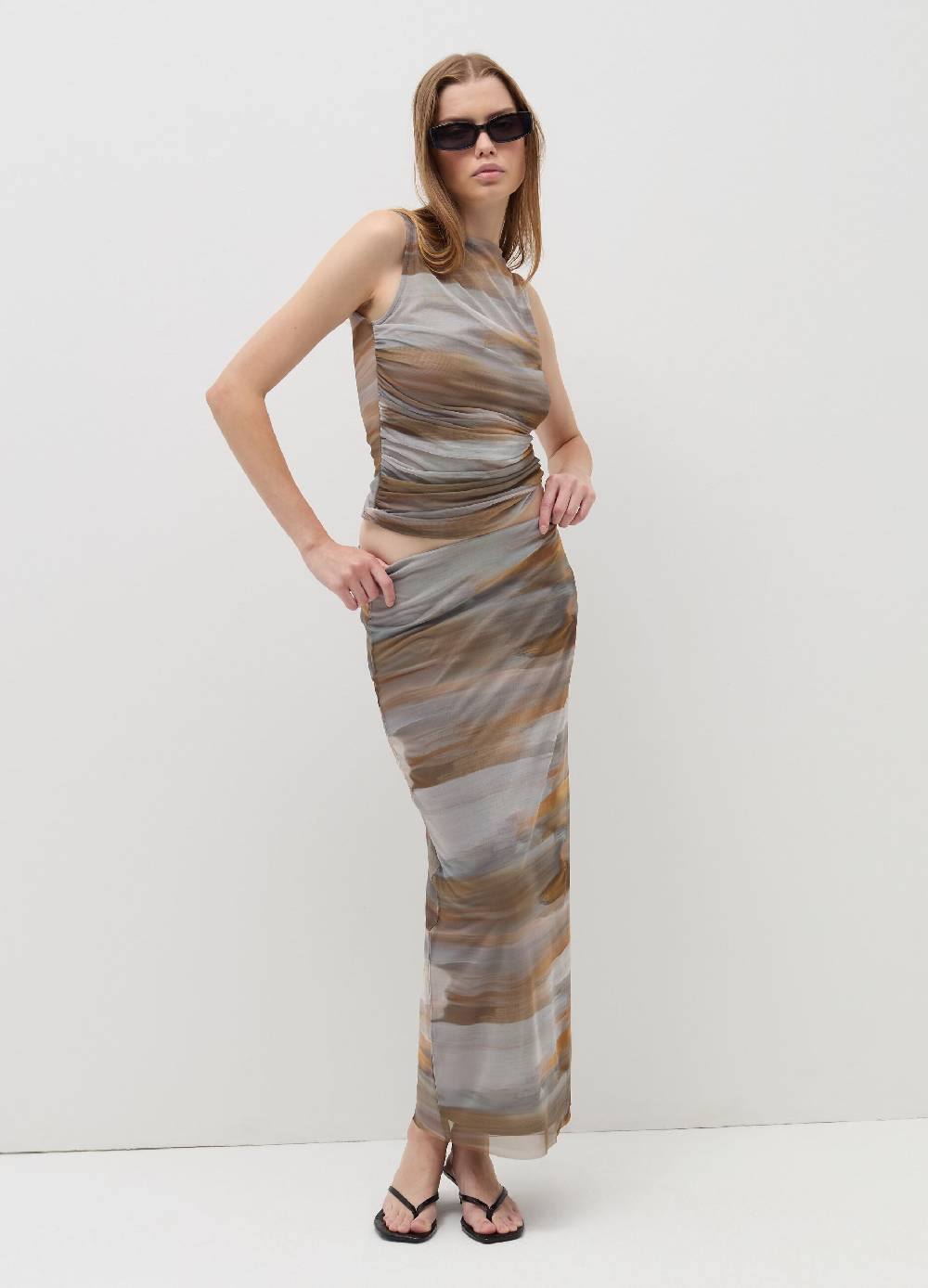 B. ANGEL Top In Mesh Con Arricciatura