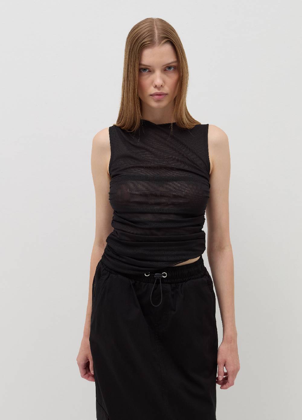 B. ANGEL Top In Mesh Con Arricciatura