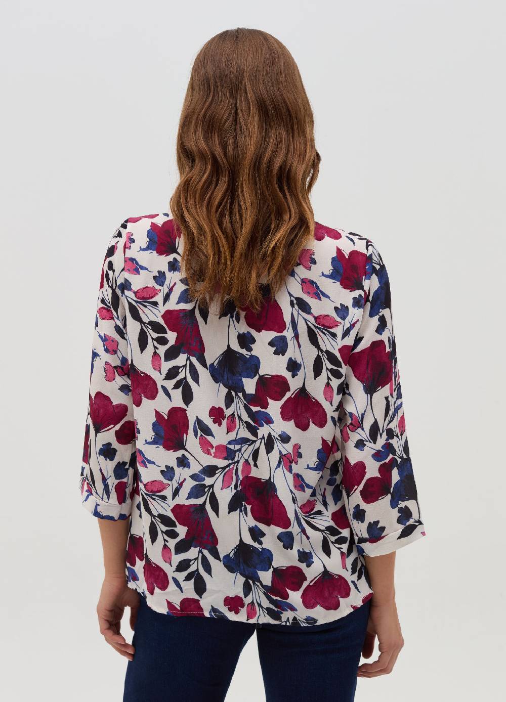 HYBRID Blusa Con Stampa Floreale E Maniche A Tre Quarti