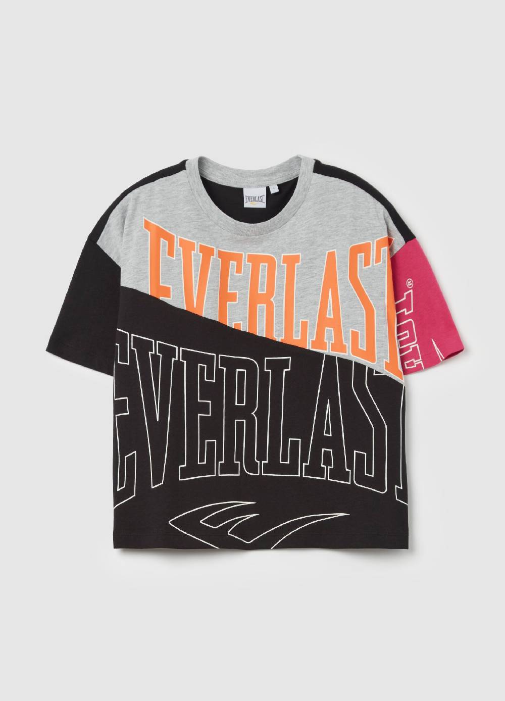 EVERLAST T-shirt color-block con stampa logo