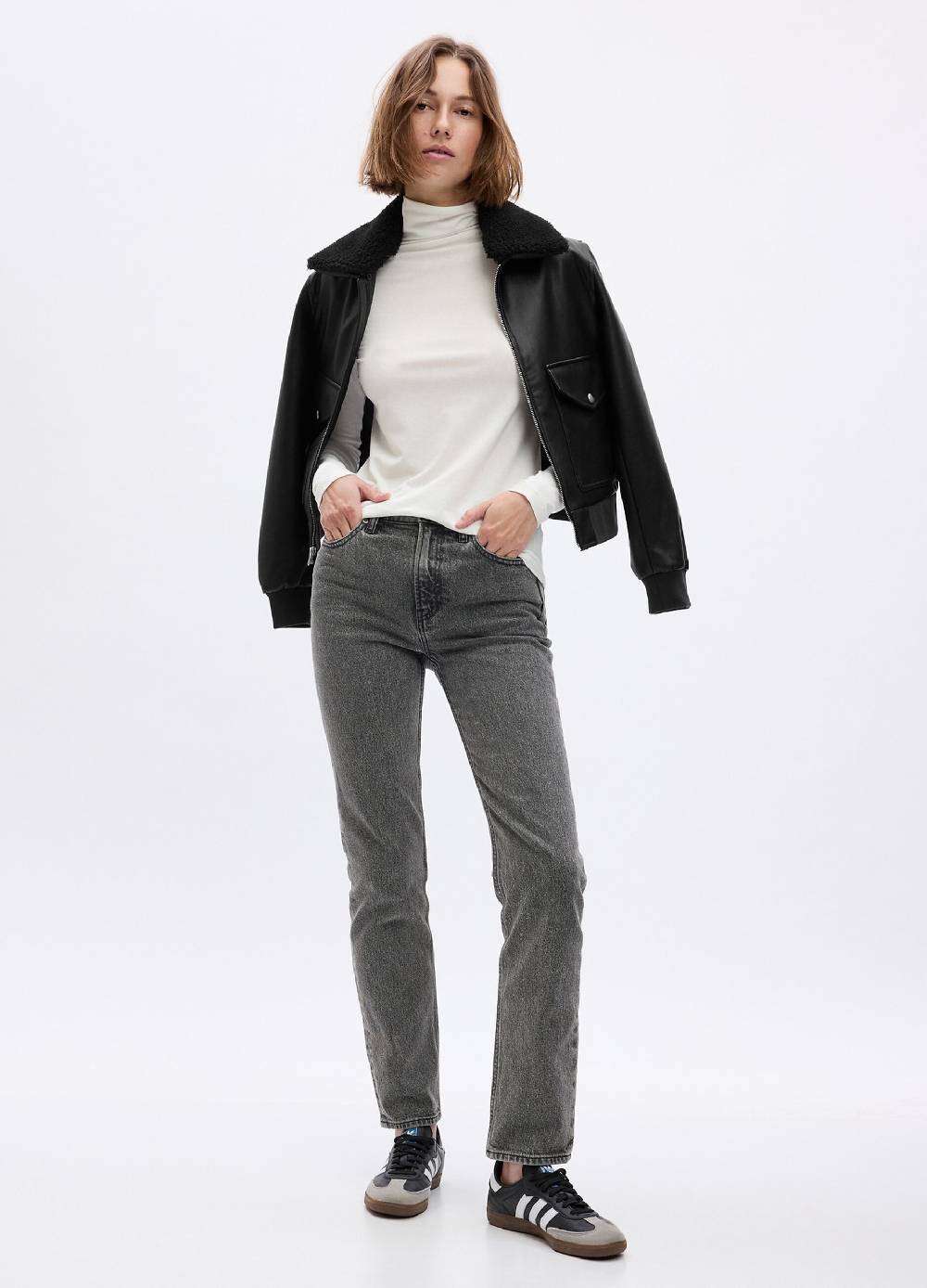 GAP T-shirt a collo alto con maniche lunghe