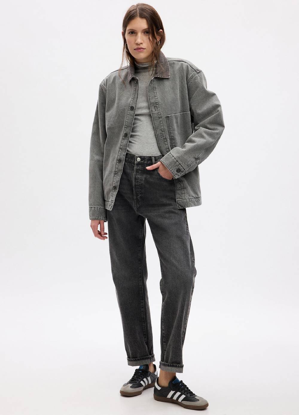 GAP T-shirt A Collo Alto Con Maniche Lunghe