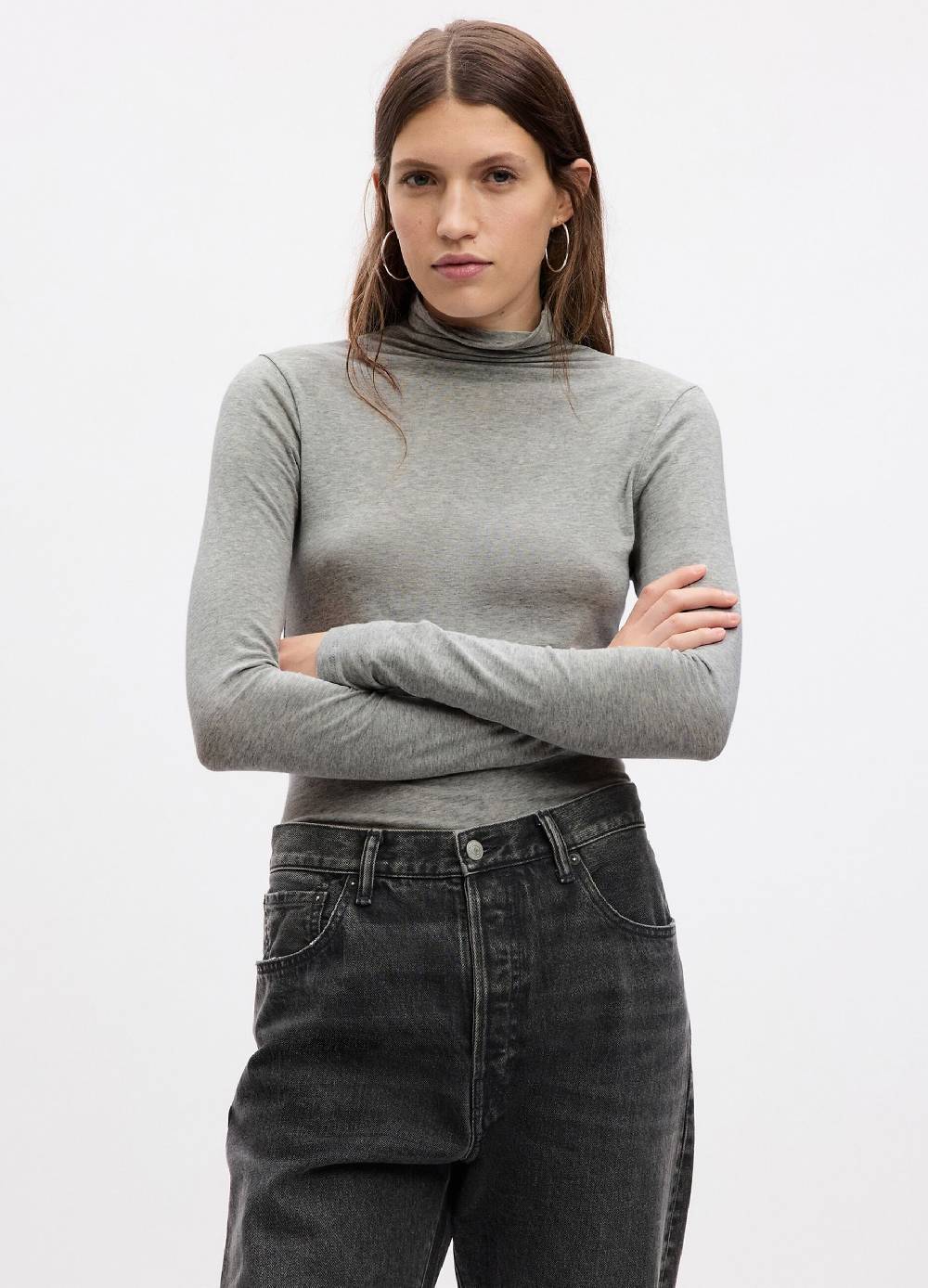 GAP T-shirt a collo alto con maniche lunghe