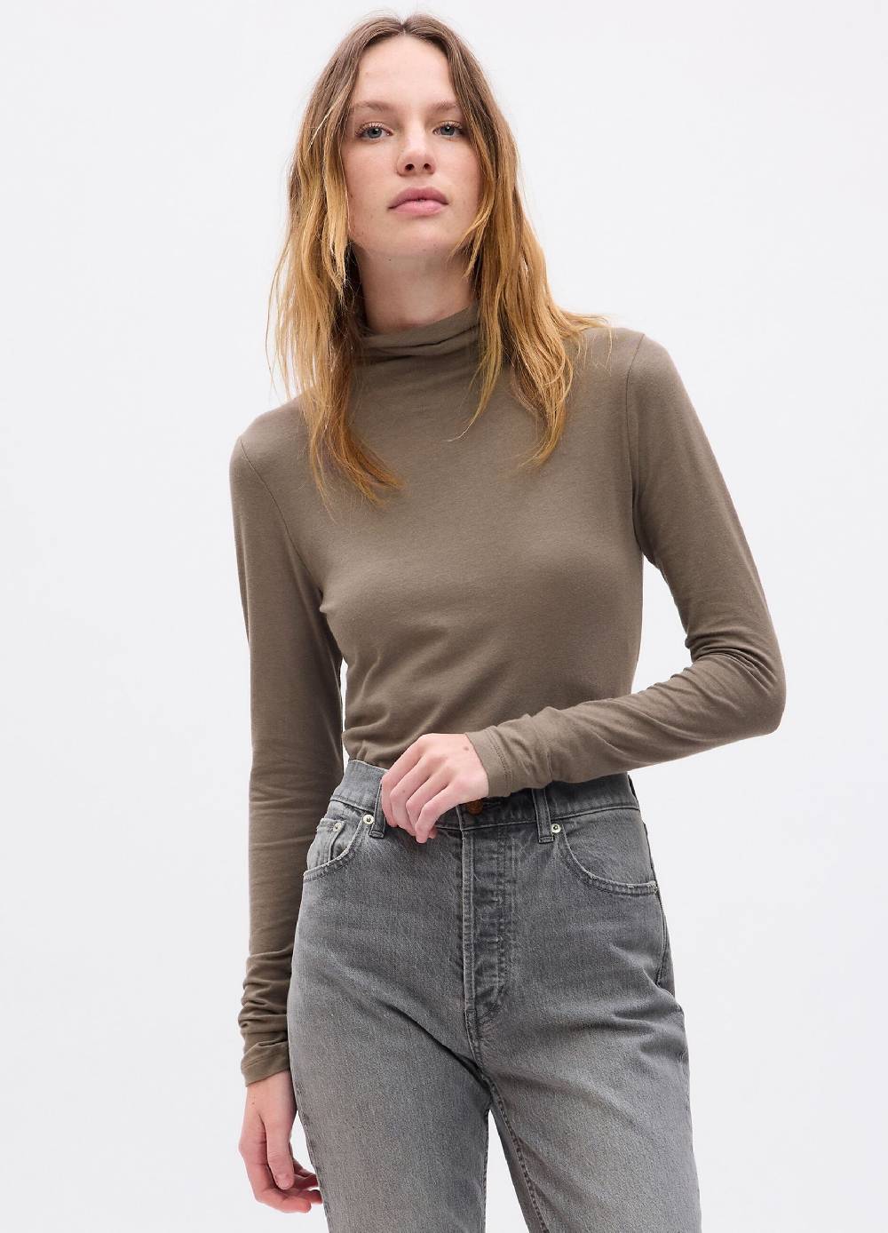 GAP T-shirt a collo alto con maniche lunghe