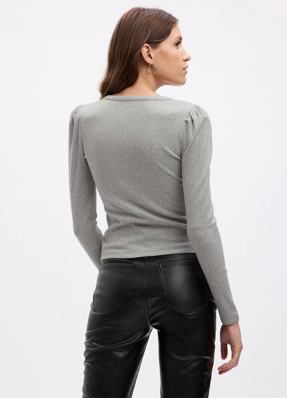 GAP T-shirt A Coste Con Maniche Lunghe A Sbuffo