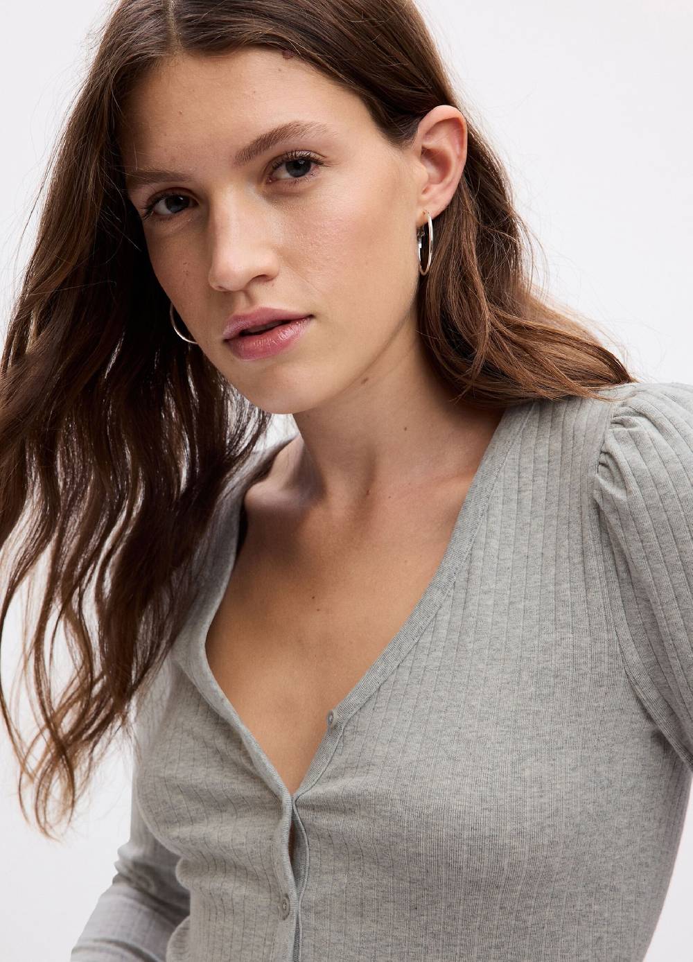 GAP T-shirt A Coste Con Maniche Lunghe A Sbuffo