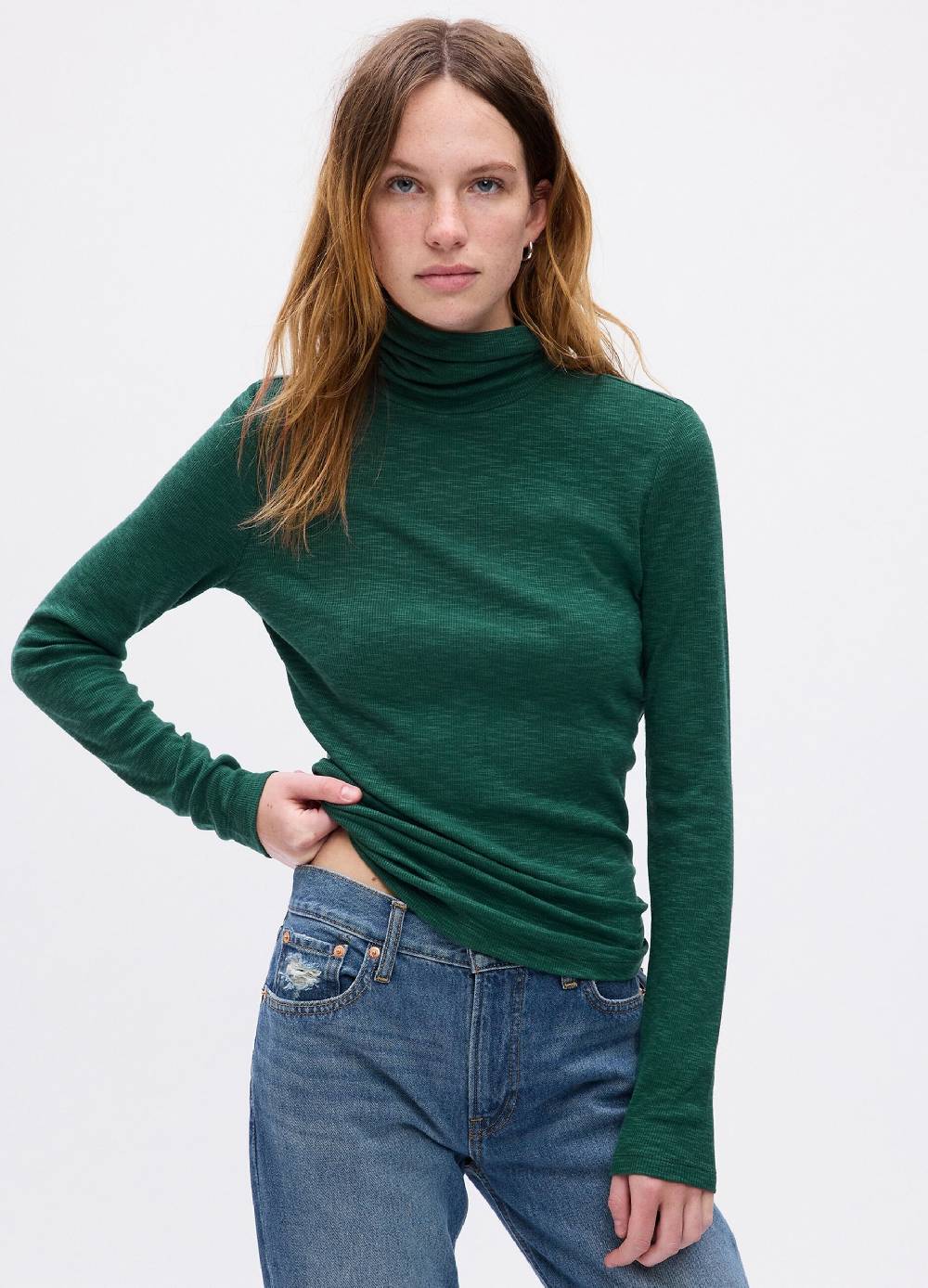 GAP T-shirt a costine sottili con collo alto