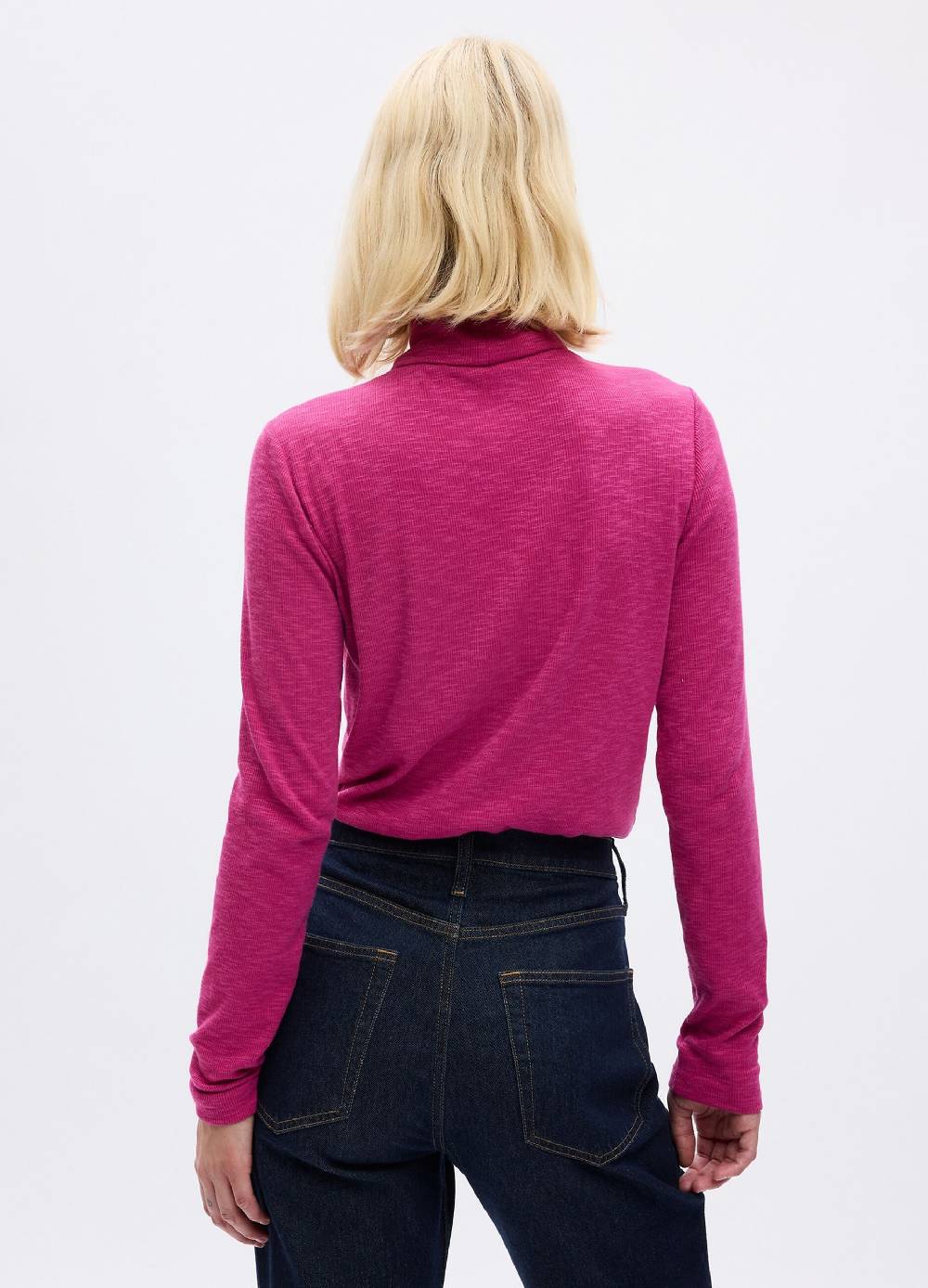 GAP T-shirt A Costine Sottili Con Collo Alto