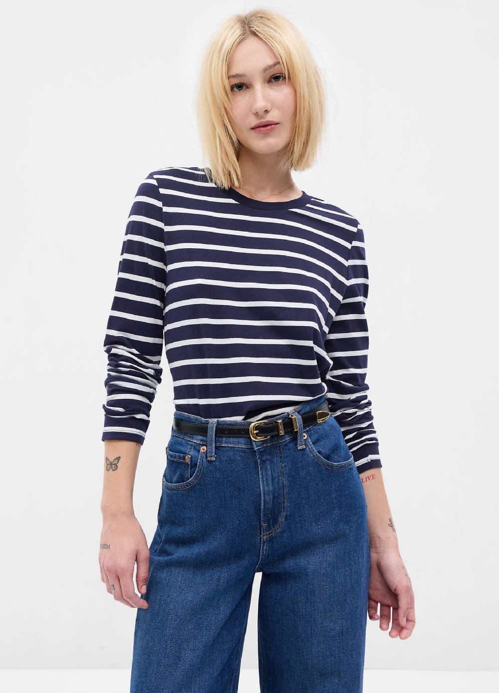 GAP T-shirt a maniche lunghe in cotone bio