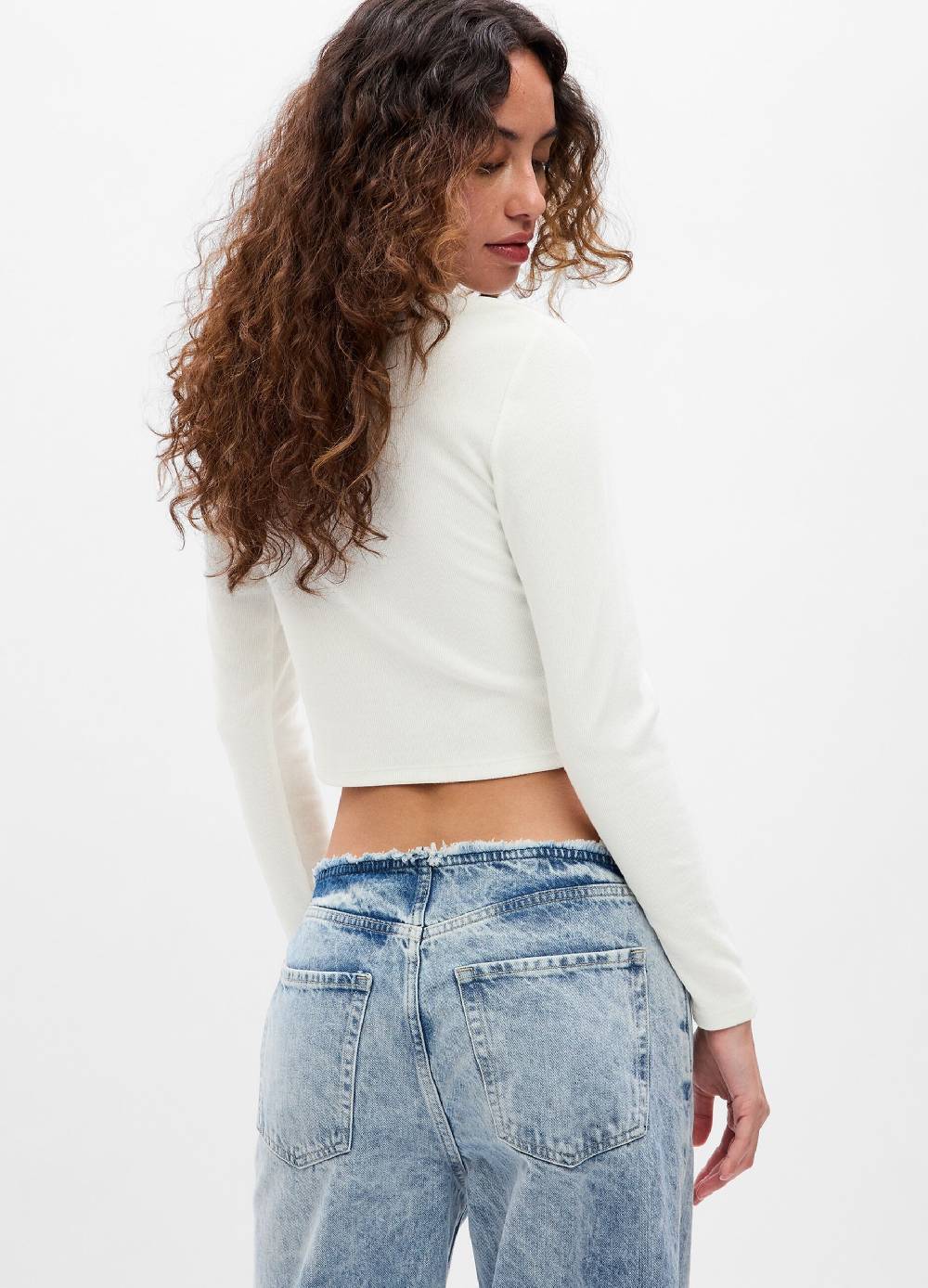 GAP T-shirt Cropped A Maniche Lunghe