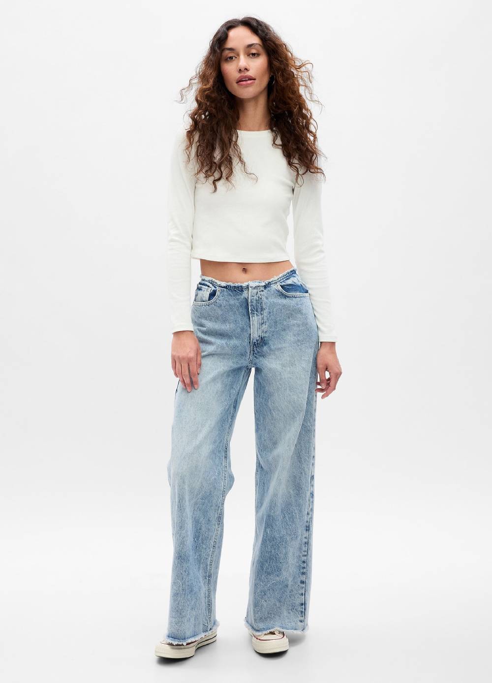 GAP T-shirt cropped a maniche lunghe