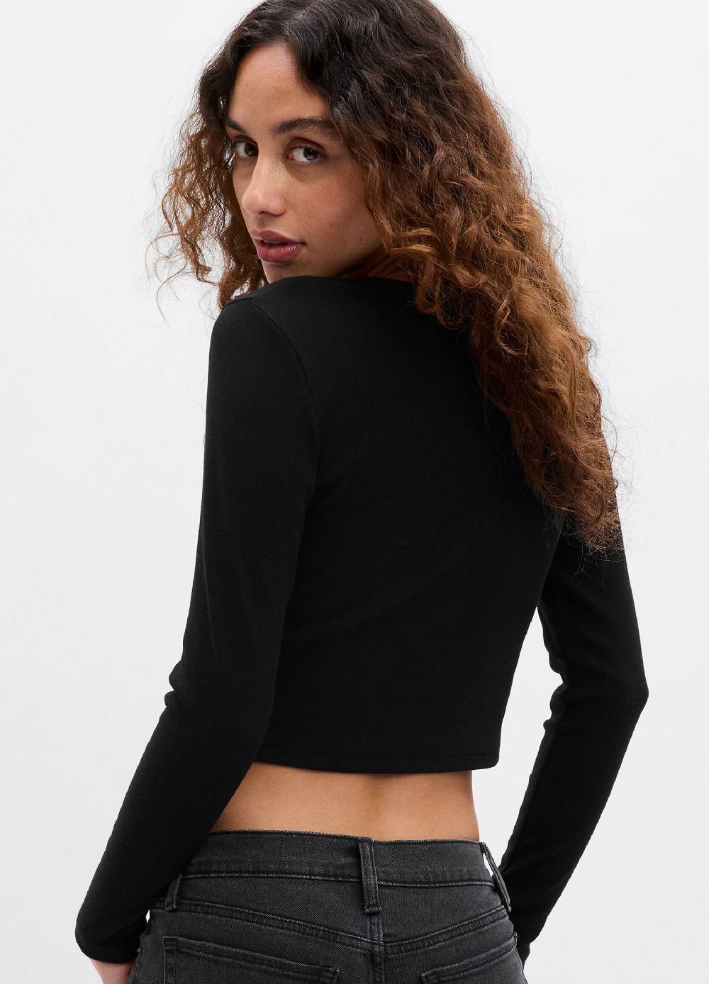 GAP T-shirt Cropped A Maniche Lunghe