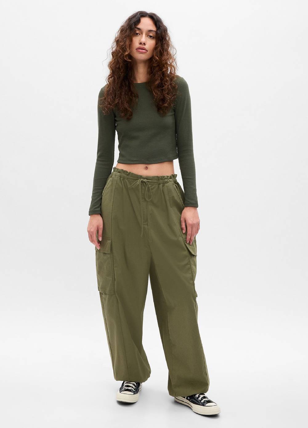 GAP T-shirt cropped a maniche lunghe