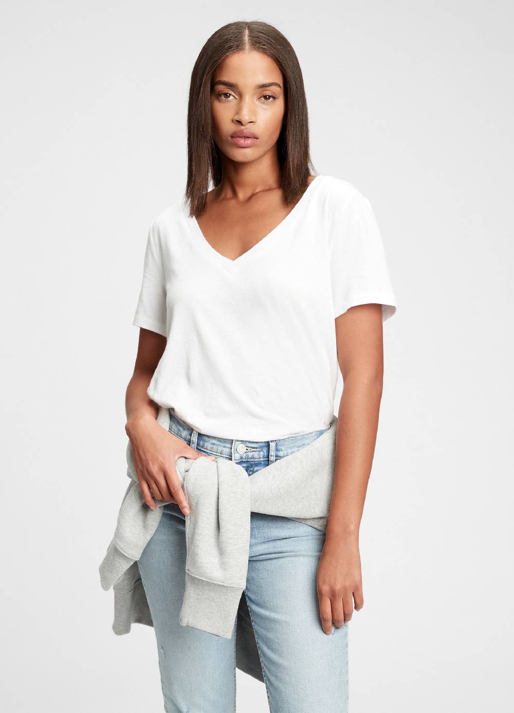 GAP T-shirt In Cotone Con Scollo A V