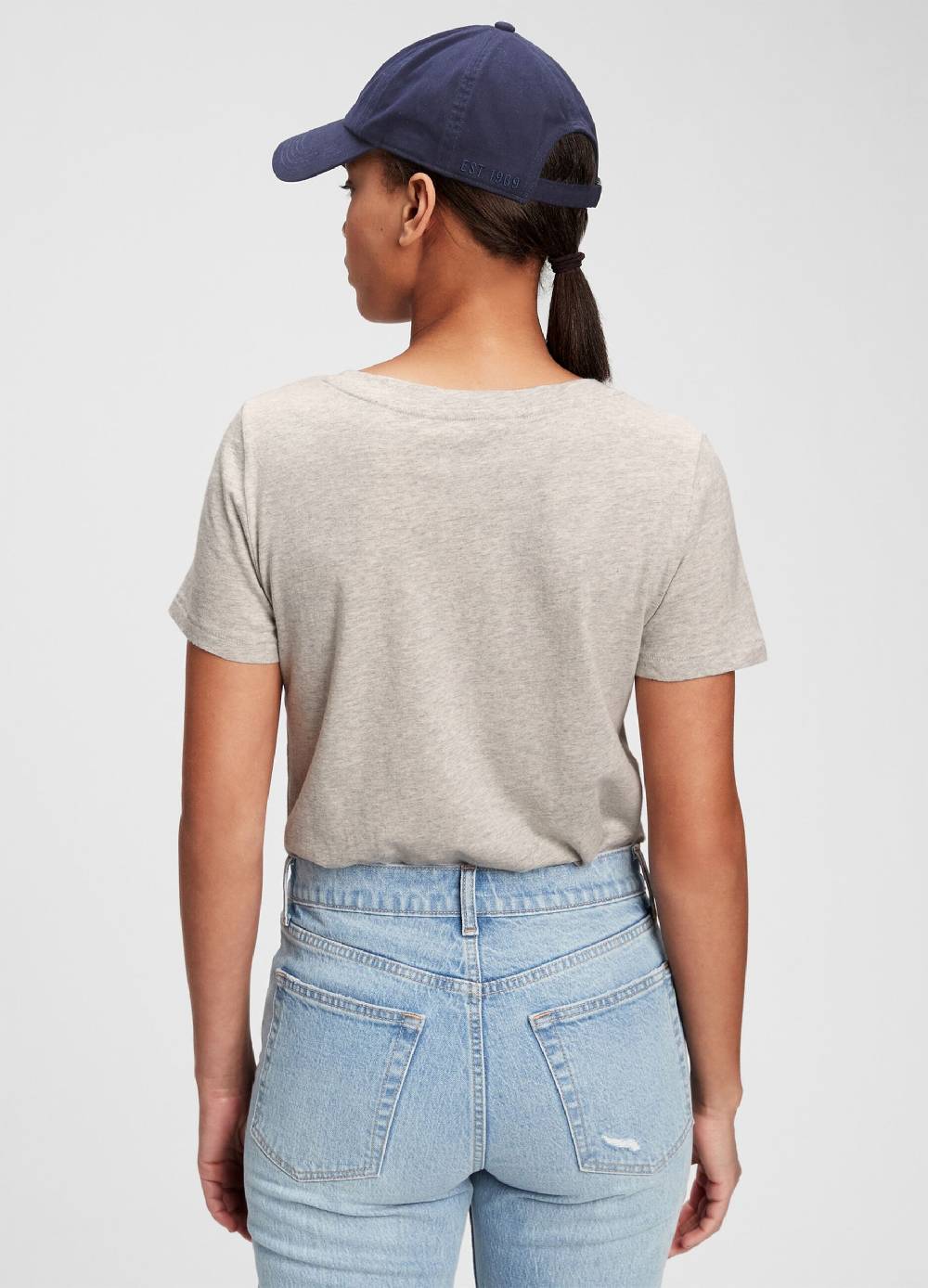 GAP T-shirt Melange Con Scollo A V