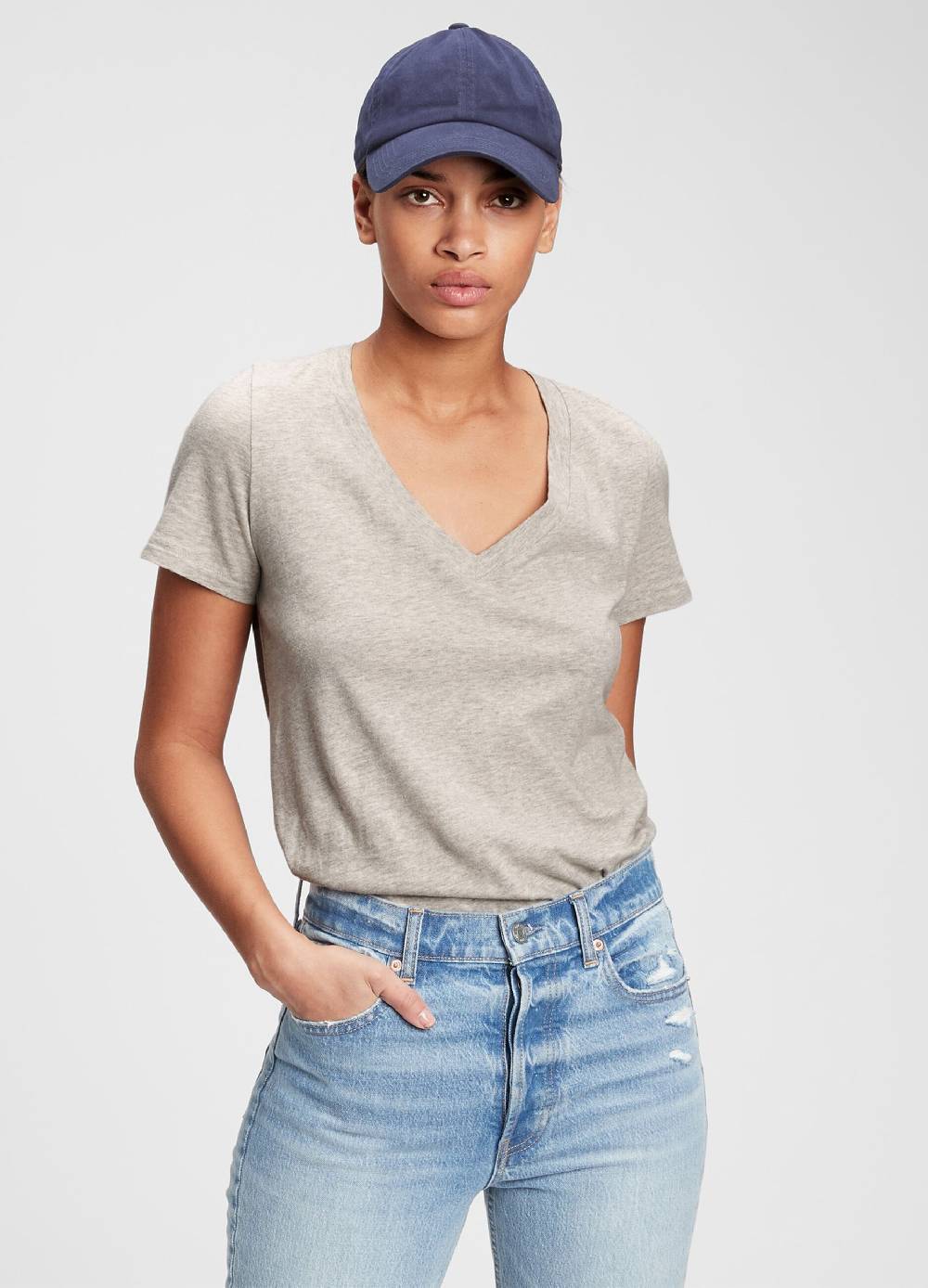 GAP T-shirt melange con scollo a V
