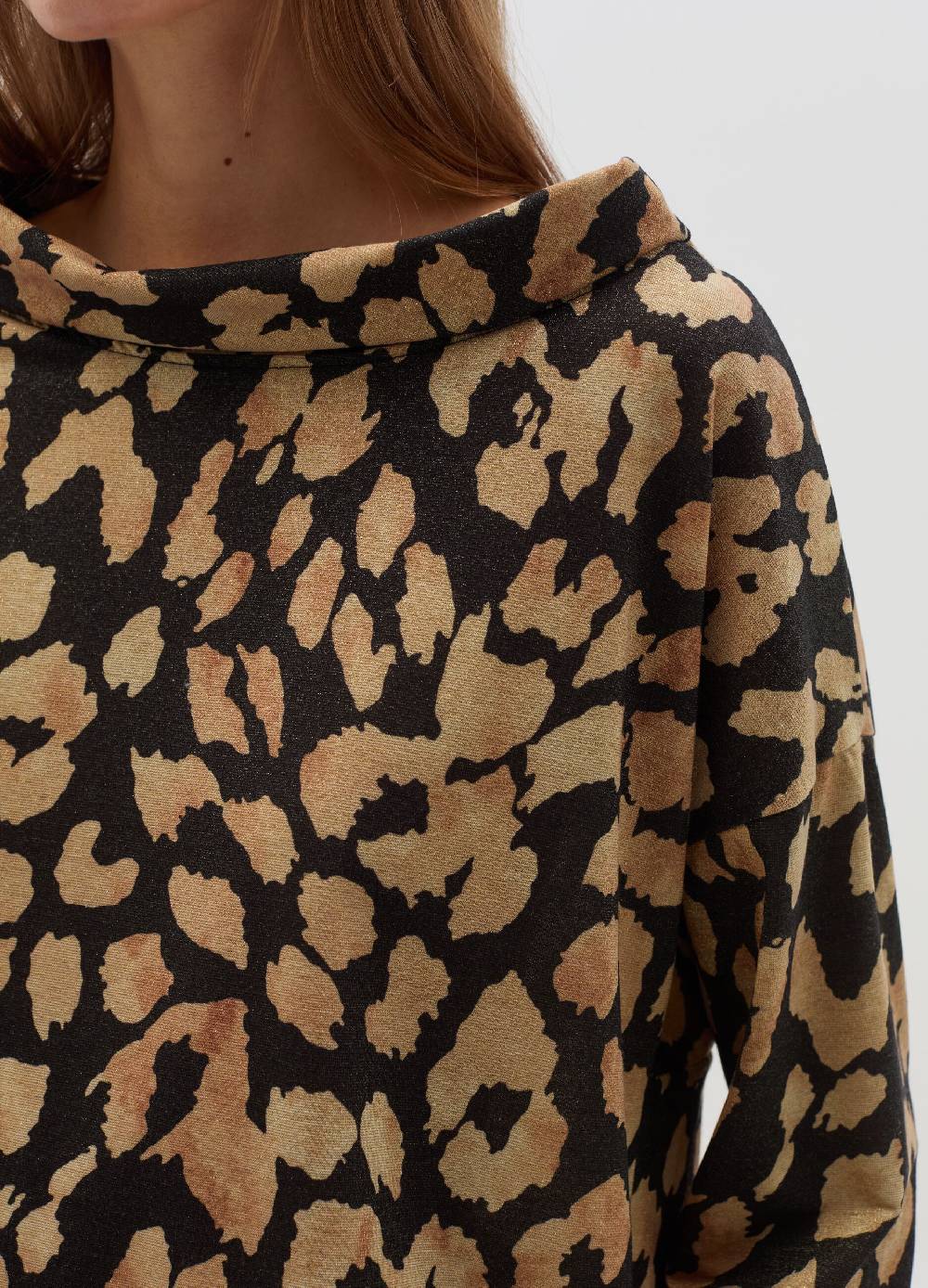 HYBRID Blusa Animalier Con Scollo Ad Anello