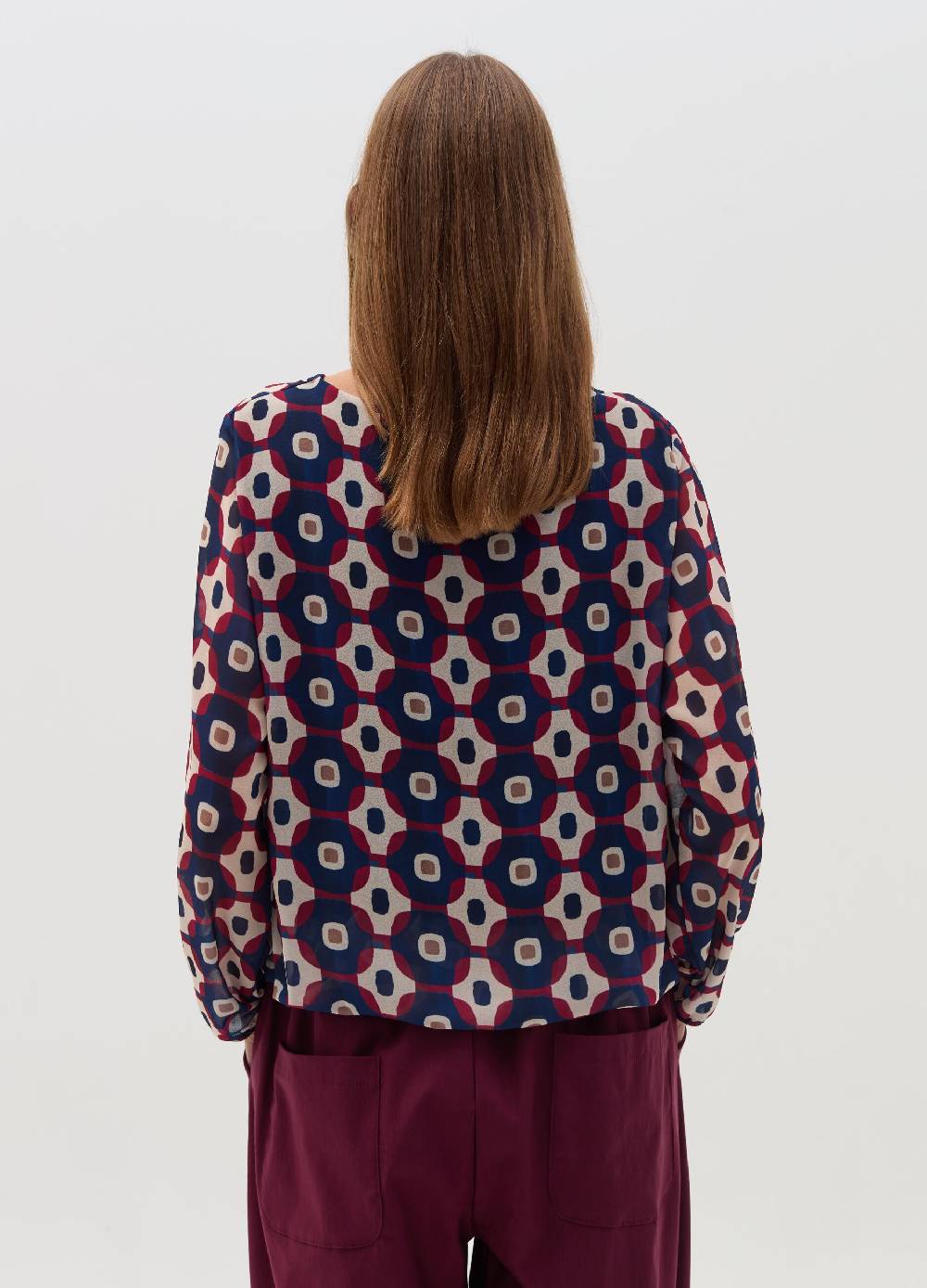 HYBRID Blusa Con Stampa Geometrica