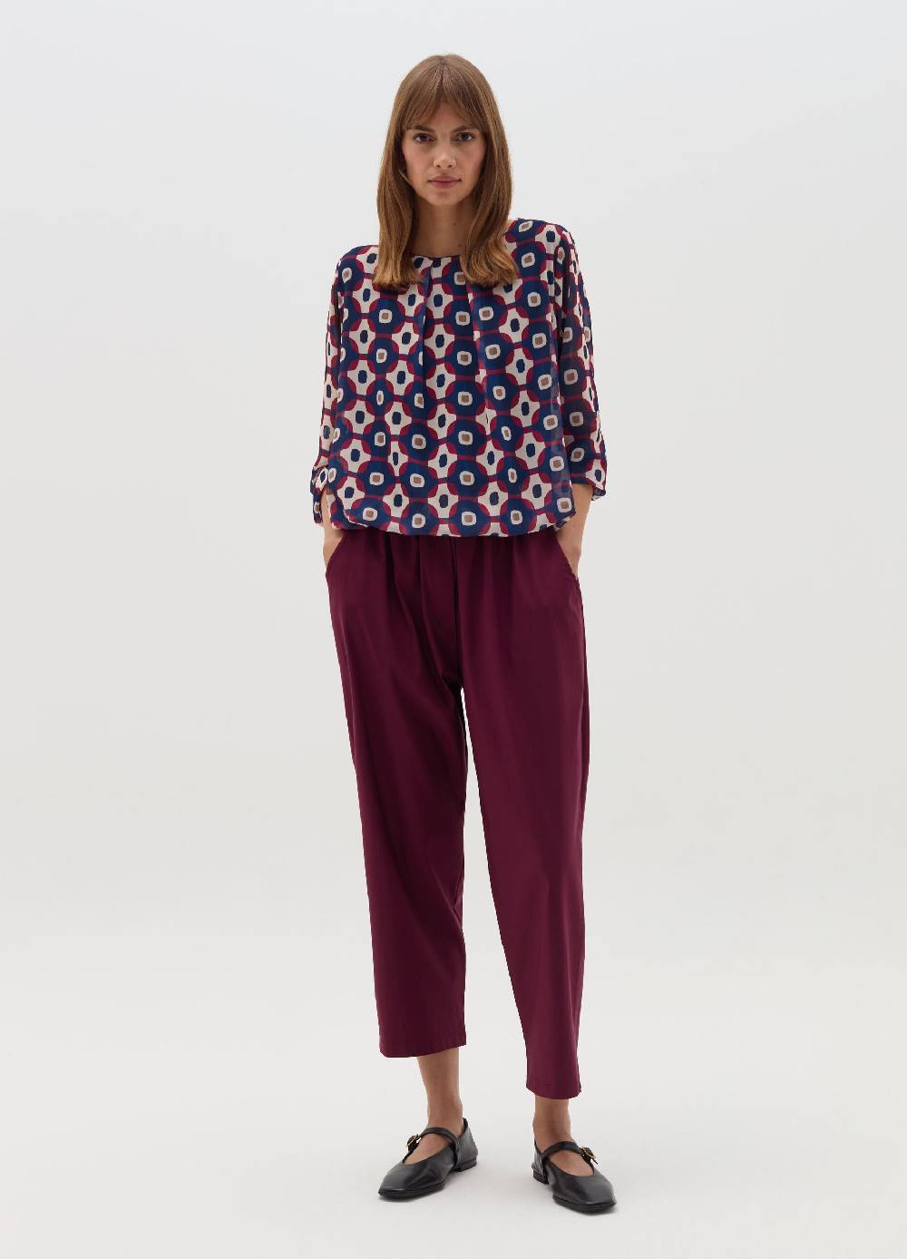 HYBRID Blusa con stampa geometrica