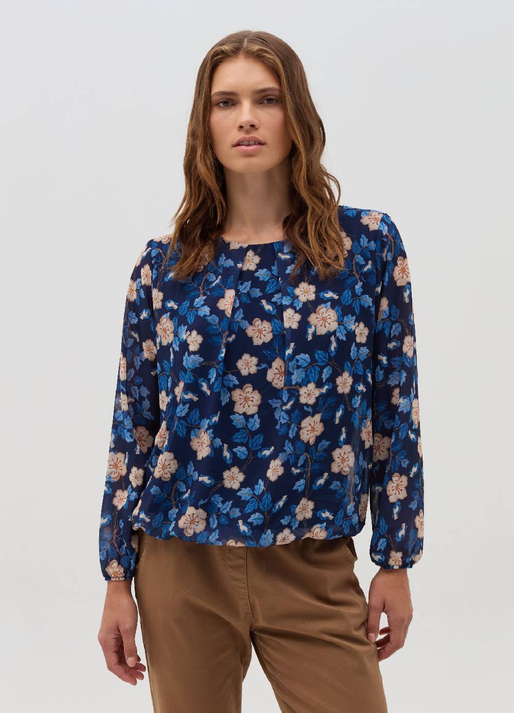 HYBRID Blusa floreale a maniche lunghe