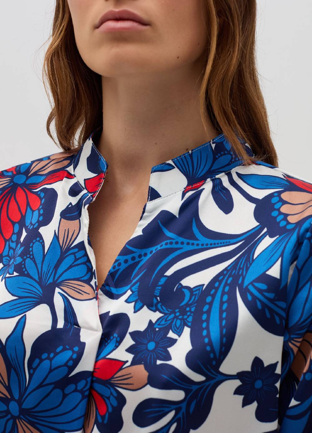 HYBRID Blusa Floreale Con Maniche A Tre Quarti