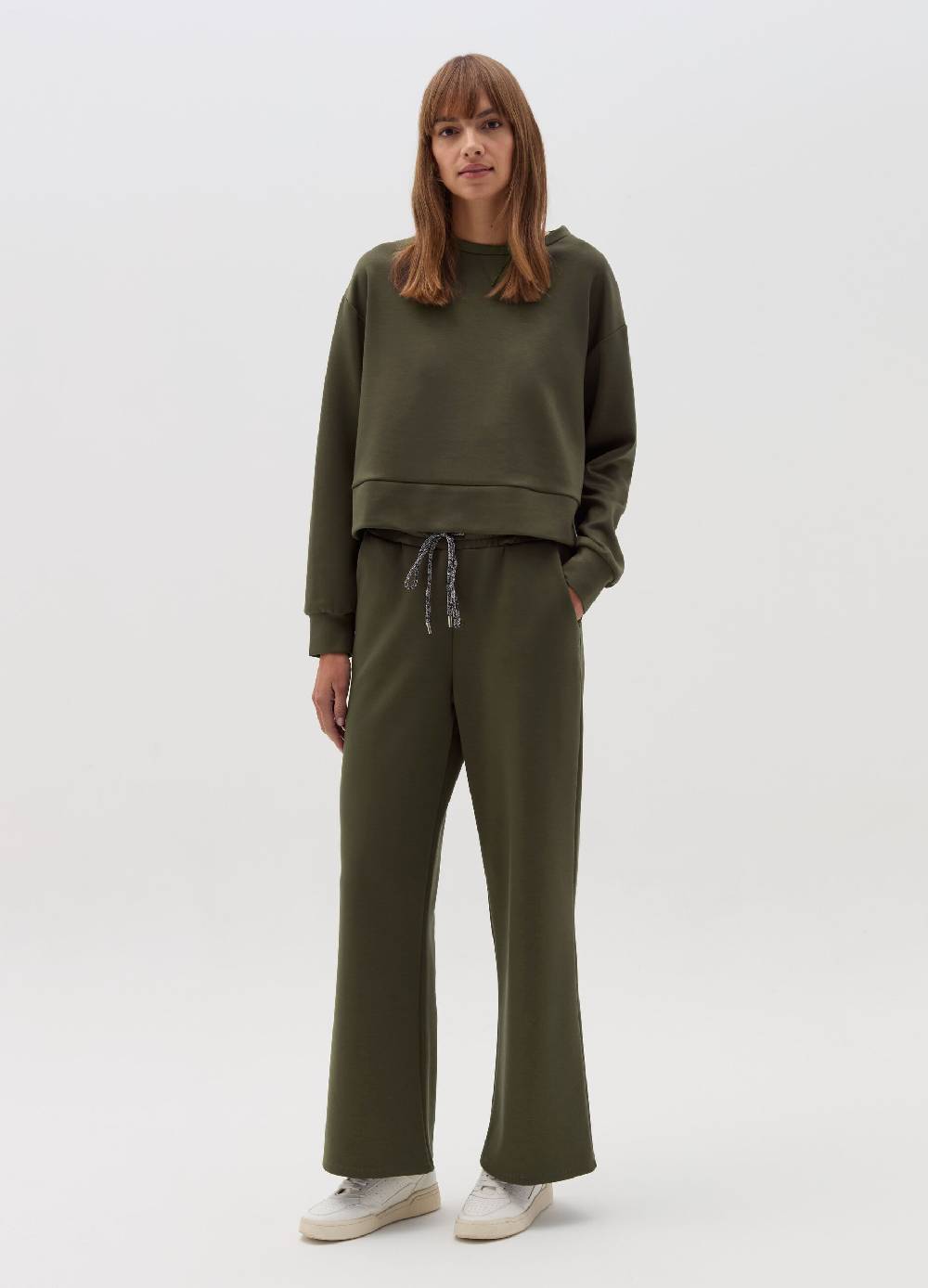 HYBRID Felpa Over Con Scollo Rotondo