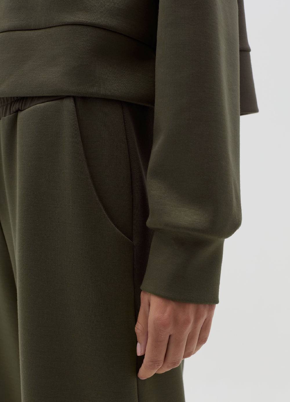 HYBRID Felpa Over Con Scollo Rotondo