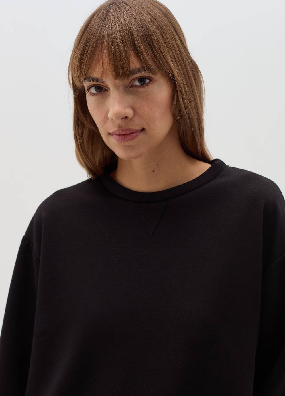 HYBRID Felpa Over Con Scollo Rotondo