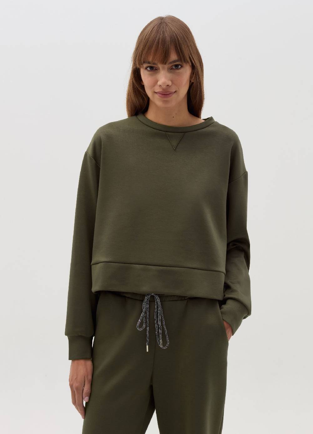 HYBRID Felpa over con scollo rotondo