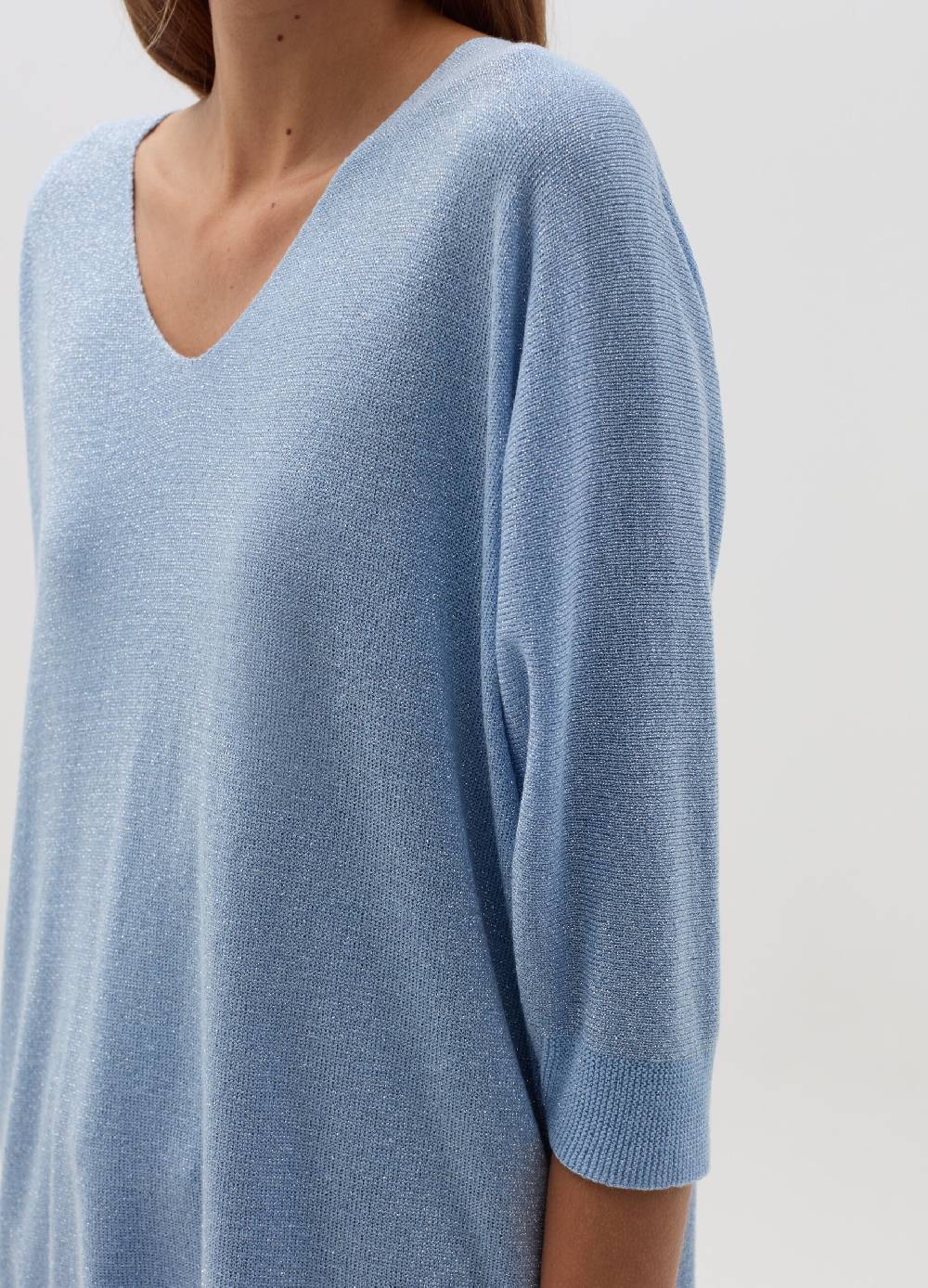 HYBRID Maglia In Lurex Con Maniche A Tre Quarti