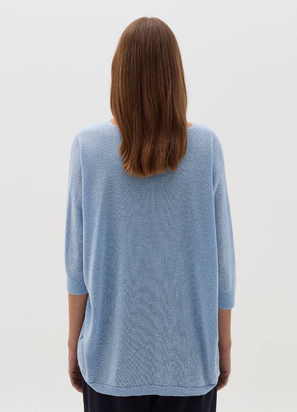 HYBRID Maglia In Lurex Con Maniche A Tre Quarti