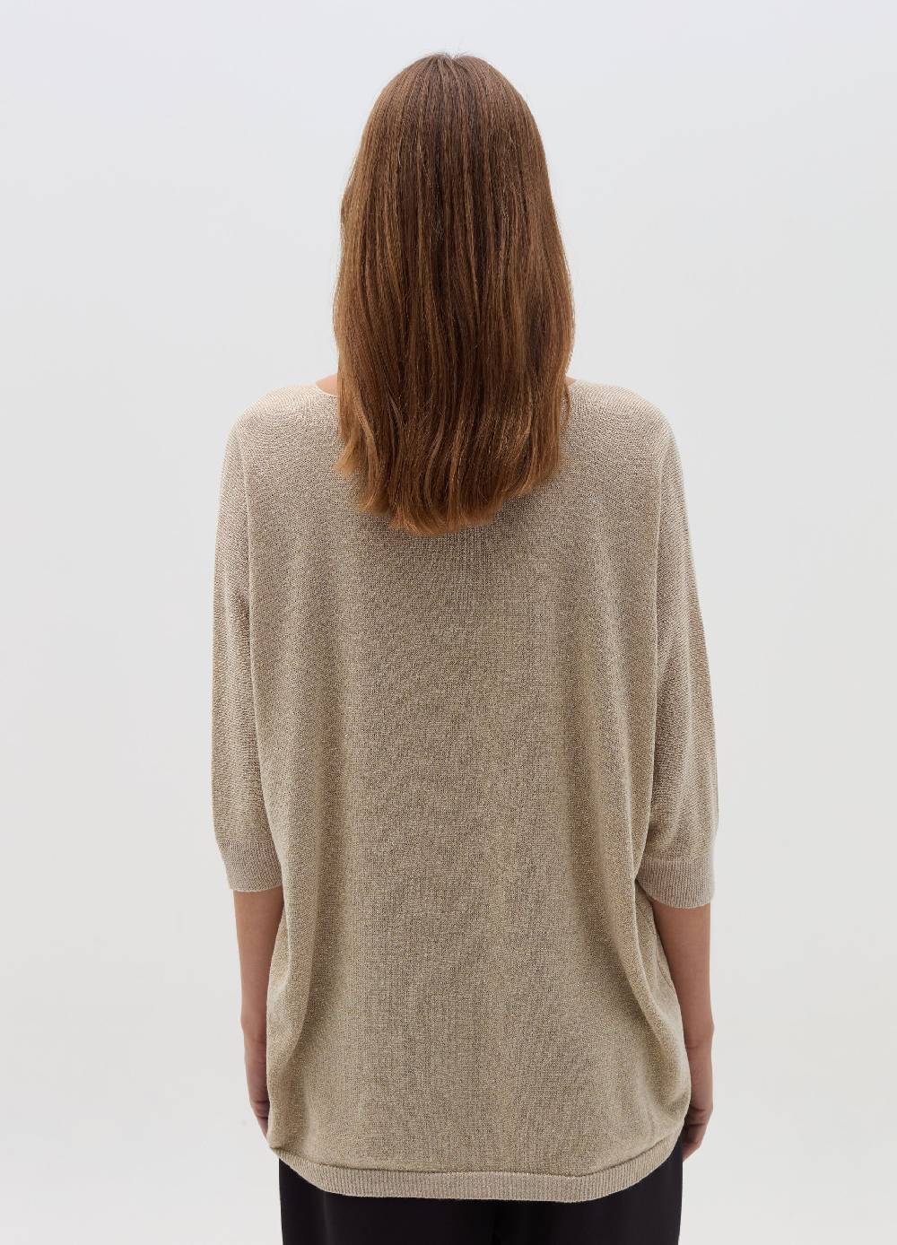 HYBRID Maglia In Lurex Con Maniche A Tre Quarti