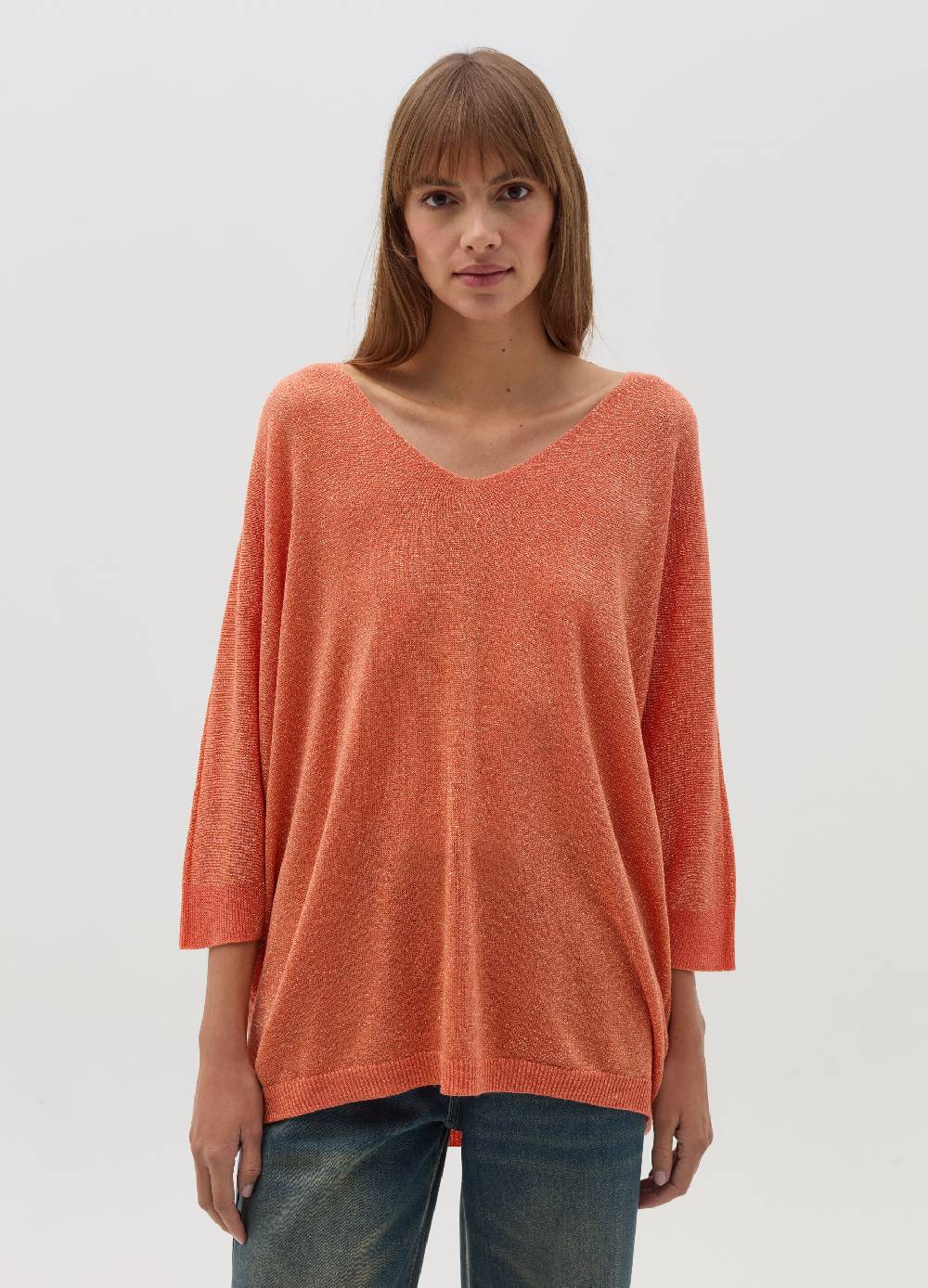 HYBRID Maglia In Lurex Con Maniche A Tre Quarti