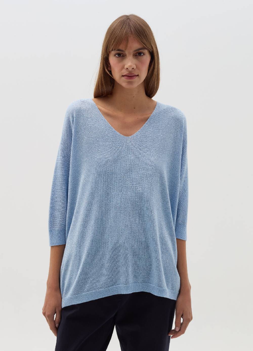 HYBRID Maglia in lurex con maniche a tre quarti