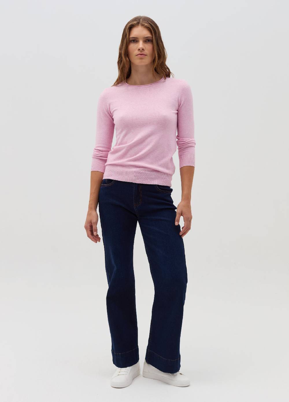 HYBRID Pullover Girocollo Con Piccolo Risvolto