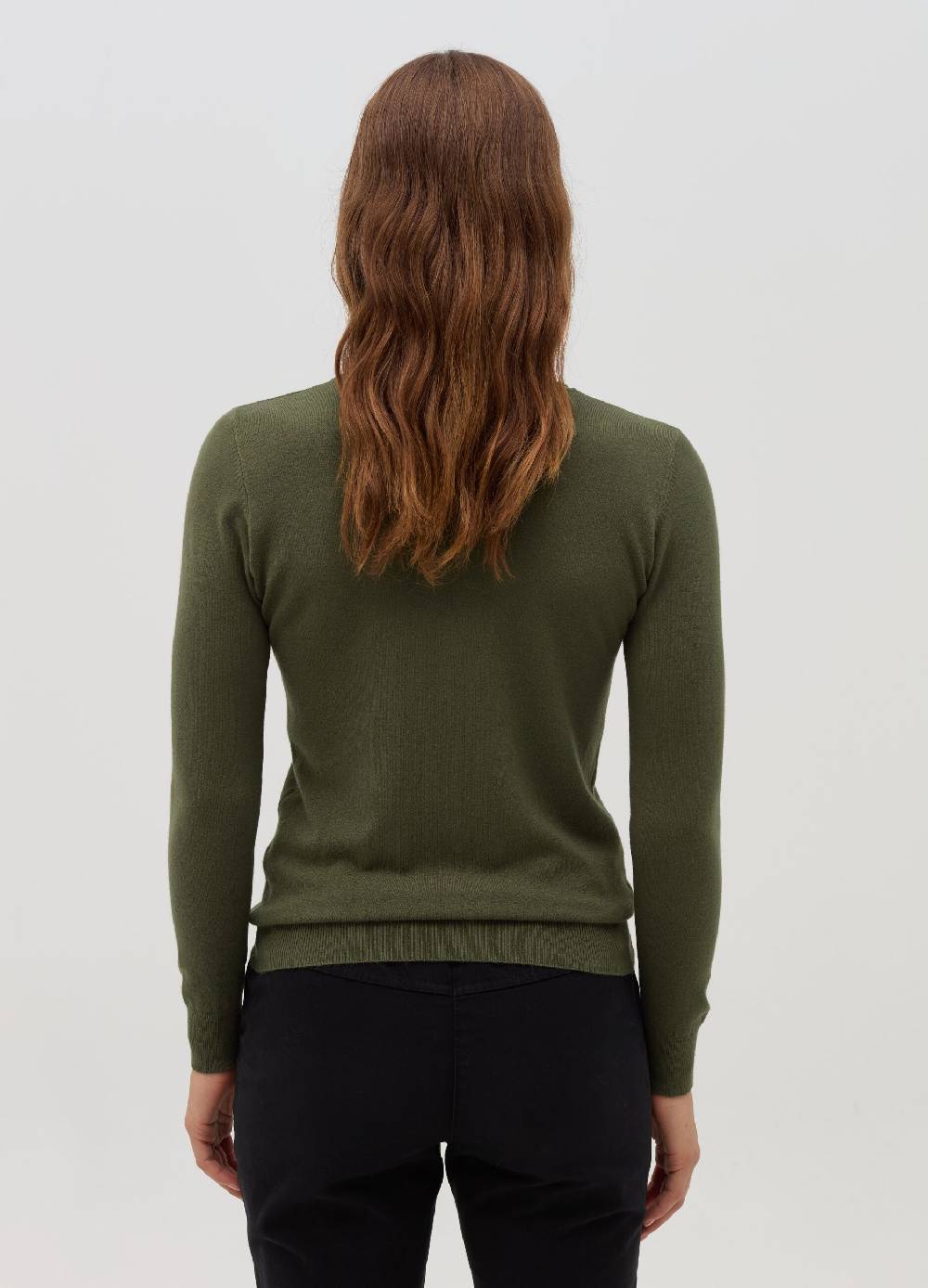 HYBRID Pullover Girocollo Con Piccolo Risvolto