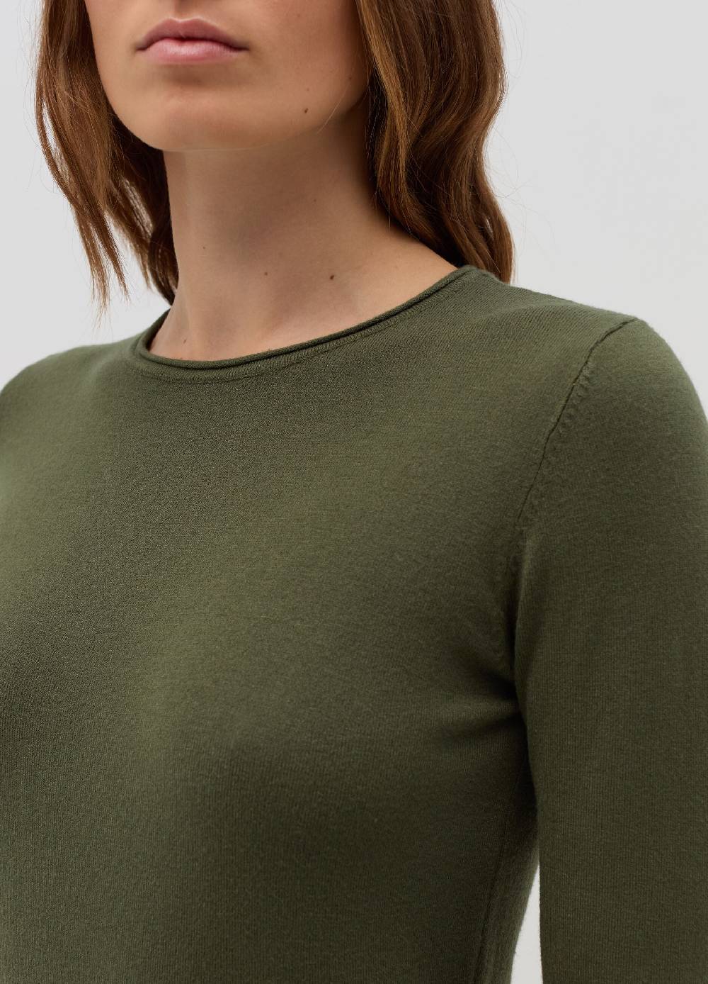 HYBRID Pullover Girocollo Con Piccolo Risvolto