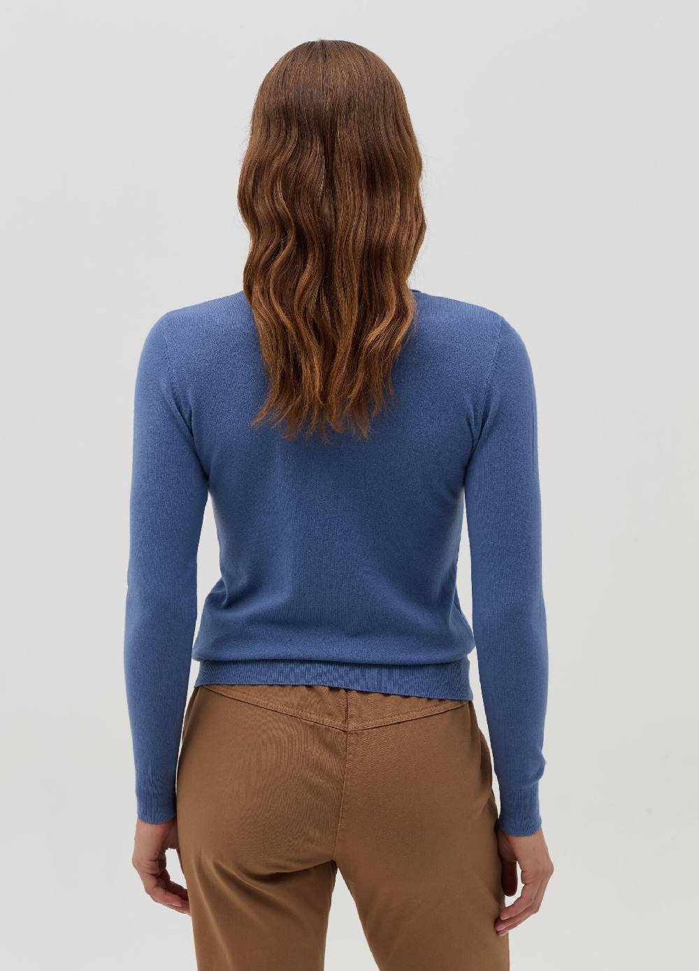 HYBRID Pullover Girocollo Con Piccolo Risvolto