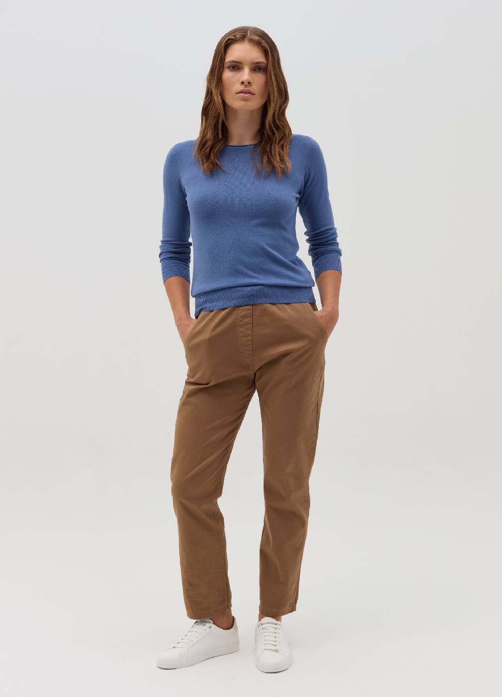 HYBRID Pullover girocollo con piccolo risvolto